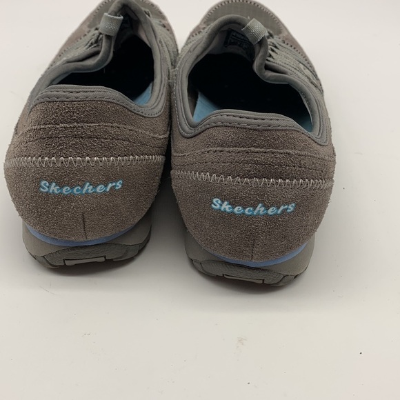 Skechers Relaxed Fit Gray Suede Sport Shoes Size 9 - Picture 5 of 9